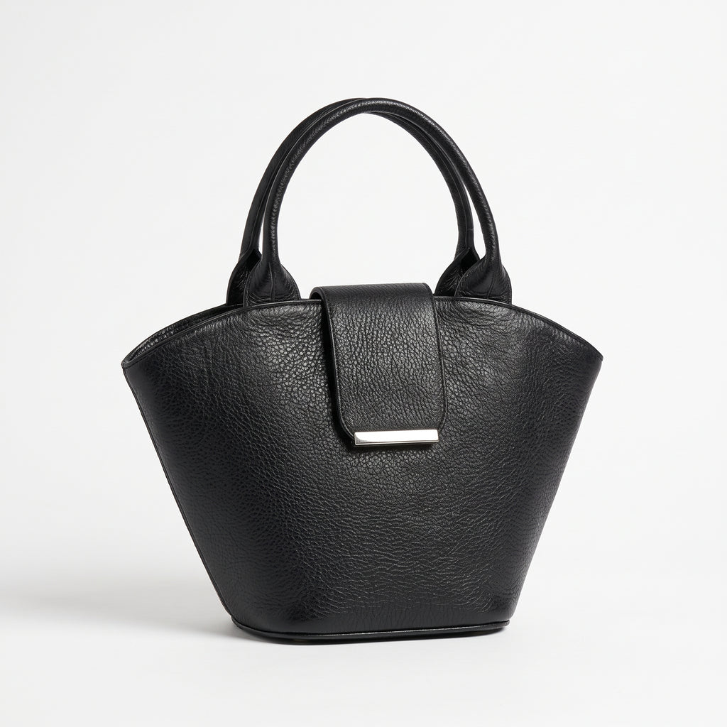 Bolso de Mano y Cesta Estructurada en Piel Graneada