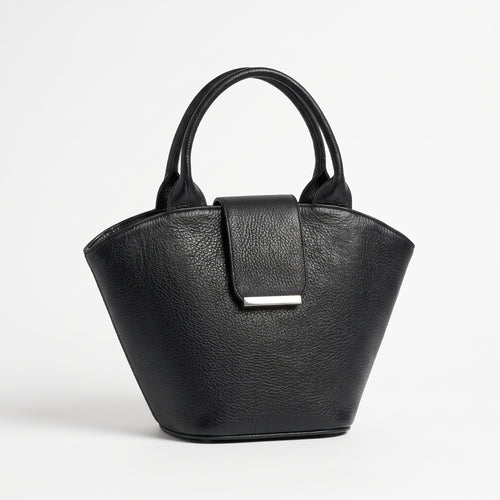 Bolso de Mano y Cesta Estructurada en Piel Graneada