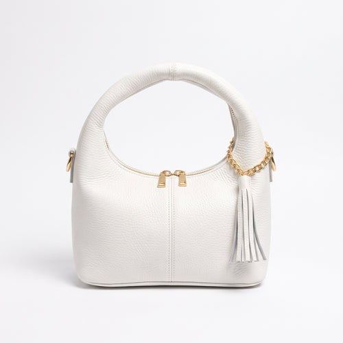 Bolso de Hombro y Bandolera Estilo Hobo de Piel Graneada