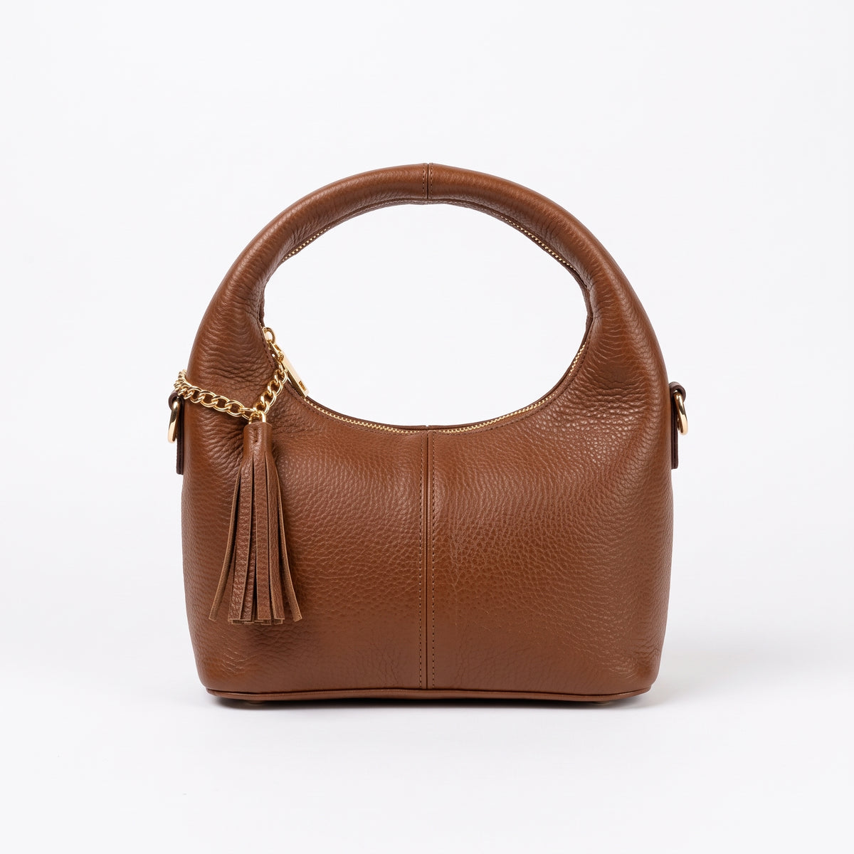 Bolso de Hombro y Bandolera Estilo Hobo de Piel Graneada